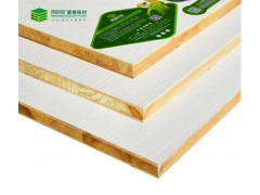 10大板材品牌百的寶E0級杉木芯生態板衣柜家具板材深雕暖白
