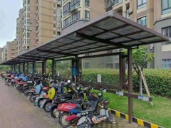小區車棚雨棚充電樁pc二層四層陽光板耐力板阻燃隔熱